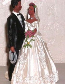Figurine African American Bride Groom New Figurine