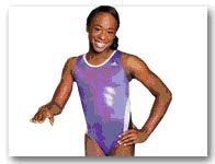 new adidas as327 child large purple/silver leotard and scrunhie