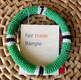 African Jewelry Maasai Beaded Bangle Bracelet Kenya Fair Trade Large 