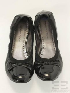 Adrienne Vittadini Black Patent Leather Ballet Flats Size 7.5
