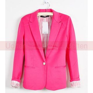   Womens buckle Slim Casual Suit Jacket Blazer 4 Colors Size XS S M L