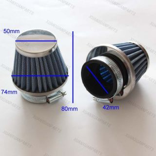 42mm Chrome Air Filter Cleaner ATV Motorcycle Air Filter