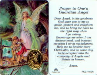 Prayer to Ones Guardian Angel Laminated Wallet Size Prayer Card
