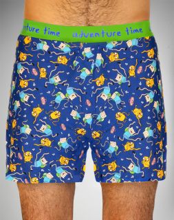 Adventure Time with Finn Jake Boxer Shorts Fly Front Opening Mens MD 