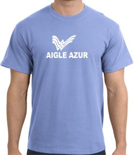 Aigle Azur Vintage Logo French Airline Aviation T Shirt