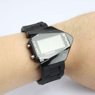 Cool Oversized Light Digital Sports Quartz Rubber Wrist Watch 