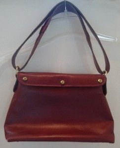 Etienne Aigner Oxblood Leather Vintage 70s Handbag Bag