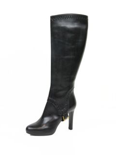 Alexander Mcqueen womens leather stirrup strap knee boot $1755 New