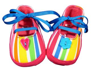 AGATHA RUIZ DE LA PRADA Stripes girls shoes with stripes baby (pink 