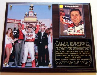 Alan Kulwicki 7 1992 NASCAR Winston Cup Champion Photo Card Plaque 