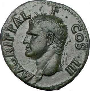 Vipsanius Agrippa Ancient Roman Coin O Caligula Quality