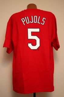 NLCS St Louis Cardinals Albert Pujols MLB Name and Number Jersey T 