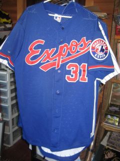 MONTREAL EXPOS GAME USED JERSEY 31 JEFF SHAW Blue Batting Practice