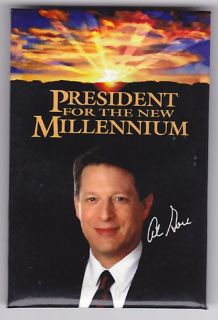 Presidential Election 2000 Al Gore Authentic Button