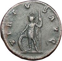 Gallienus 263AD Authentic RARE Ancient Roman Coin Virtus Valour w 
