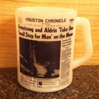   Glass Federal Coffee Mug Cup Neil Armstrong Buzz Aldrin NASA
