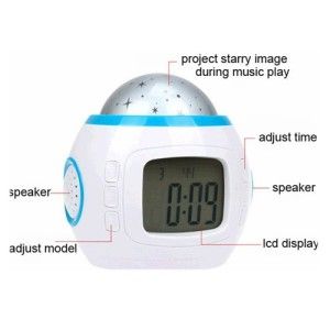   and Sound Shooter Large LCD Alarm Clock w 4 Nature Sounds