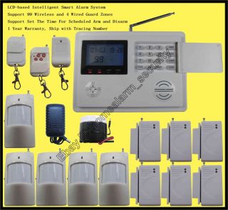   99 Wireless and 4 Wired Home Alarm Security Burglar System