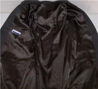 42R Perry Ellis Charcoal Brown Tweed DB Sport Coat Jacket Suit Blazer 
