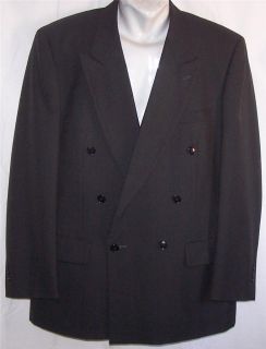 40R Albert Nipon DARK CHARCOAL 100% Pure Wool sport coat suit blazer 