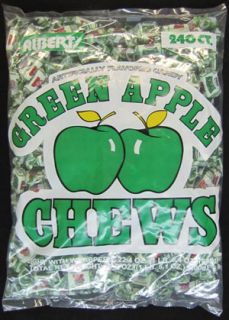 Alberts Big Slice Pops 48 Count Bag 1 lb 7.7 oz Green Apple Flavored 