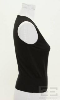 ALAIA Paris Black Cashmere Sleeveless Top Size 42