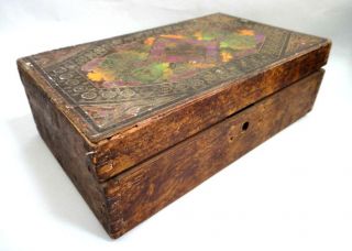 1920 Antique Early Wood Alfred Daubert Dresser Box Handmade Signed 