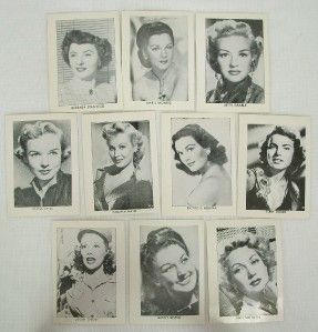 Lot of 48 Vintage Cigarette Tobacco Cards Photographs Movie Cinema 