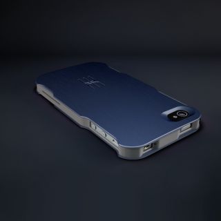 Alfa Case for iPhone 4S 4 Blue Grey Grey Rugged Aero Aluminum 