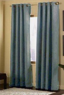   Blue Grommet Micro Suede Curtain Window Covering Drapes 54X84