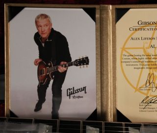 2012 Gibson Alex Lifeson Custom Les Paul Axcess Viceroy Brown Mint 