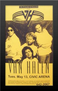 Limited Van Halen Framed Live Concert Poster 1995 RARE