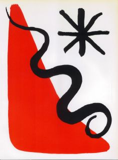 Original Alexander Calder Rare 1965 two color silkscreen, printed in 