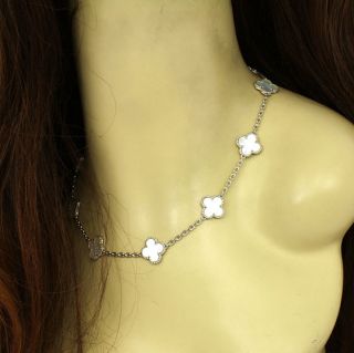 Designer Van Cleef Arpels 18K Alhambra Ladies Necklace