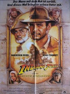 Indiana Jones and the Last Crusade German Movie Poster (Folded 