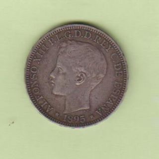 Puerto Rico Alfonso XIII 1896 PG V 40 Centavos Scarce