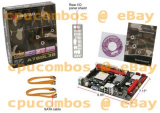 Combo AMD Athlon II X2 255 Dual Core CPU Biostar A780L3B AM3 