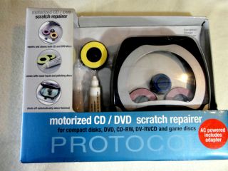 Motorized CD DVD Game Disc Repair Kit by Protocol Includes AC Adapter 
