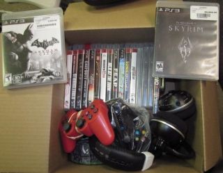 Sony PS3 Lot of 19 Defect Games 6 Defect Controllers Accessories 