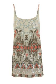 All Saints Aztec Sequin Mini Dress Size 12 BNWT RARE RRP £295 as Seen 