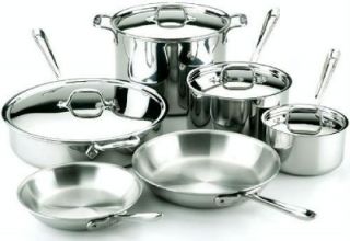 New All Clad 501556 Stainless Steel 10 Piece Cookware Set $799 First 