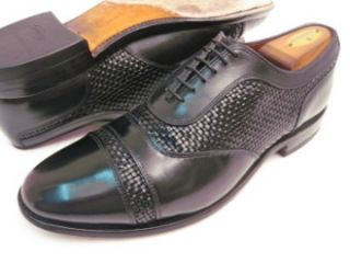   Black Cap Toe Weave Dress Shoes Oxfords 9 5 D Medium $325