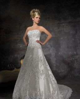 Allure Bridals C110 Allure Couture Ivory Wedding Dress Size 12, BRAND 