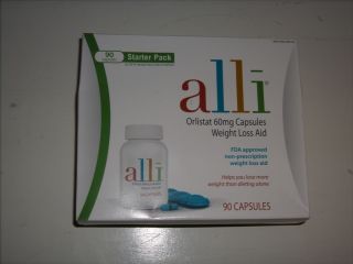 Alli Orlistat 60mg Capsules 90 Starter Pack New In Box Factory Sealed 