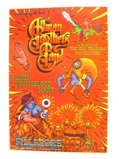 The Allman Brothers Band Poster Handbill Fillmore