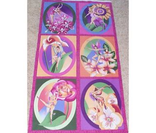 Fairy Flair Blocks Quilt Top Panel Fabric Cotton Avlyn