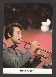 Herb Alpert Trumpet 1969 Pop Rock Music Card from Germany