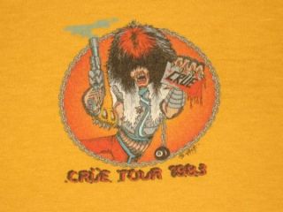 Vintage Motley Crue 1983 L s Tour T Shirt Concert OG