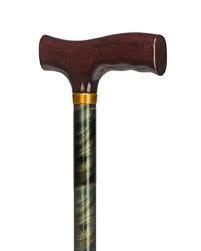 Duro Med Aluminum Adjustable Cane with Derby Top Handle Cyclone Green 