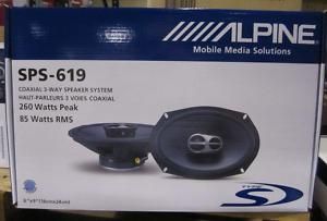 Alpine SPS 619 Car Stereo 6x9 3 Way Type s Speakers